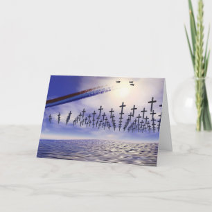 Military - Memorial Day; Tribute at sea Card