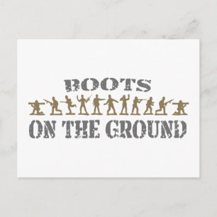 Military Men - Boots on the Ground Postcard
