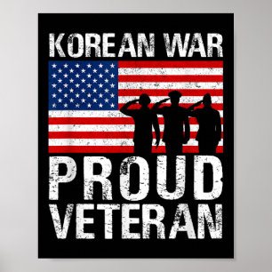 Military Men Women Proud Korean War Veteran Poster
