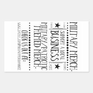 Military Merch. Advertisement Sticker