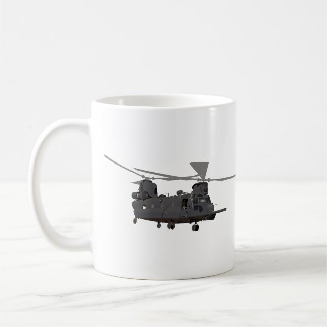 Military MH-47 Chinook Helicopter  Coffee Mug (Left)