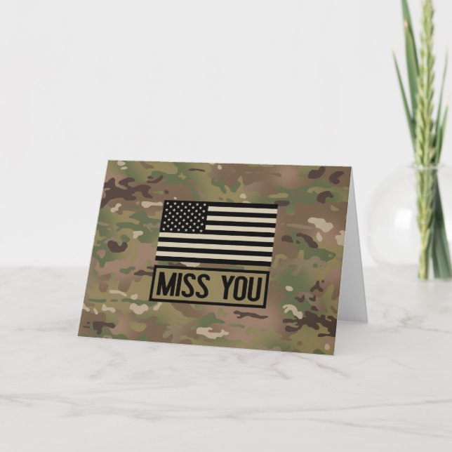 Military - Miss You Card (Front)