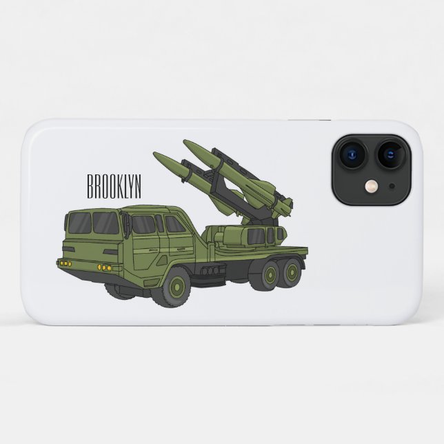 Military missile truck cartoon illustration Case-Mate iPhone case (Back (Horizontal))