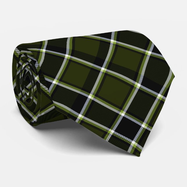  Military Modern Camouflage Tartan Pattern Tie (Rolled)