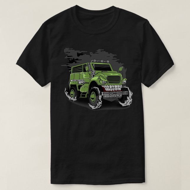 MILITARY MONSTER CAR T-Shirt (Design Front)