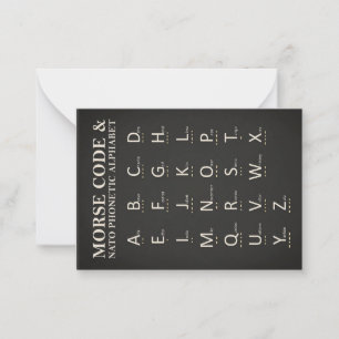 Military Morse code illustration Card