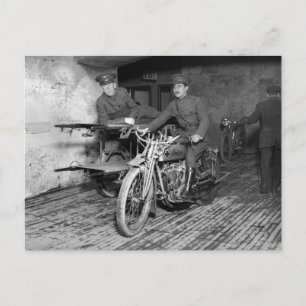Military Motorcycle EMT, 1910s Postcard