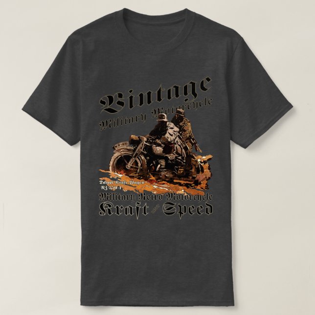 Military motorcycle WW2 T-Shirt (Design Front)