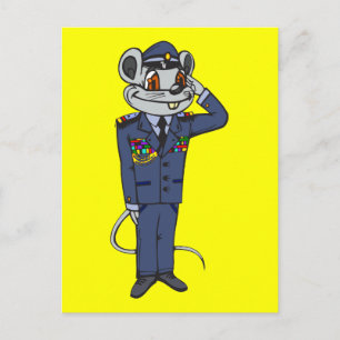 Military Mouse Postcard