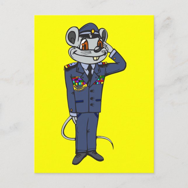 Military Mouse Postcard (Front)