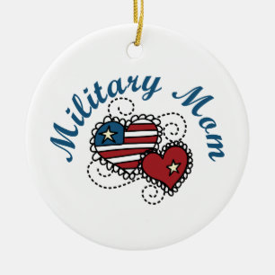 Military Mum Ceramic Tree Decoration