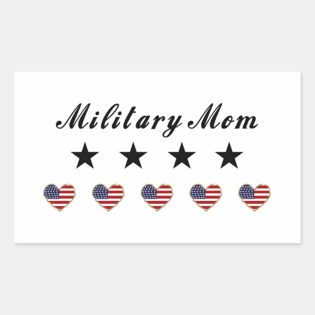 Military Mum Rectangular Sticker (Front)