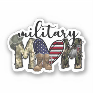 Military Mum Vinyl Sticker