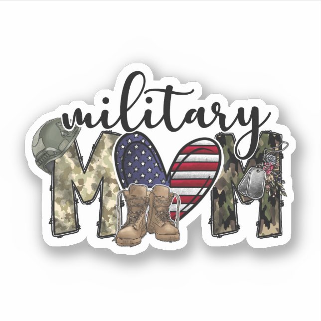 Military Mum Vinyl Sticker (Front)