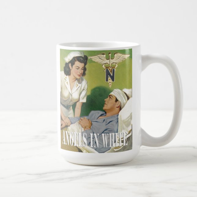 Military Nurses - Angels In White Coffee Cup (Right)