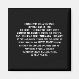 Military Oath Defend The Constitution Veteran Mili Magnet