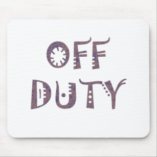 military Off Duty Black white yellow nice grey Mouse Mat