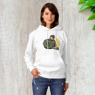 Military Officer Retro Army Soldier Hoodie