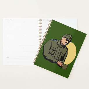 Military Officer Retro Army Soldier Planner