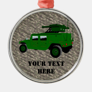 Military Offroad Truck Tow Missile Launcher Metal Tree Decoration