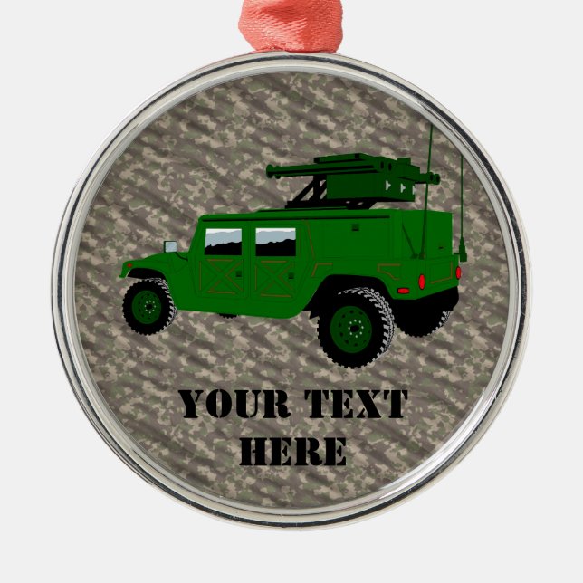 Military Offroad Truck Tow Missile Launcher Metal Tree Decoration (Front)