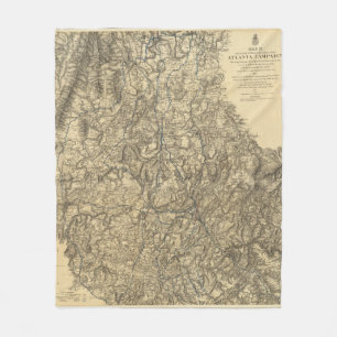 Military Operations of the Atlanta Campaign 2 Fleece Blanket