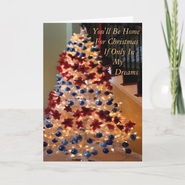 Military or Away From Home Christmas Holiday Card (Front)