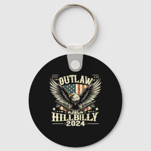 Military Outlaw Hillbilly 2024 Us Election Day Key Ring