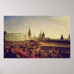 Military parade during Coronation of Alexander Poster