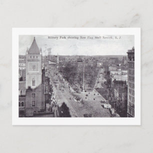 Military Park, Newark NJ Vintage Postcard