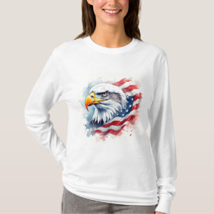 Military Patriotic Eagle Artwork T-Shirt
