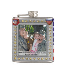 military patriotic usa veteran customisable flask