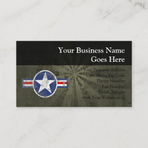 Military Patriotic Vintage Star Business Card