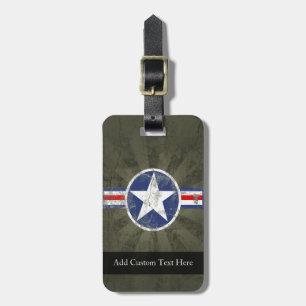 Military Patriotic Vintage Star Luggage Tag