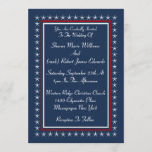 Military Patriotic Wedding Invitations