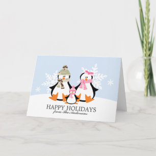 Military Penguin Family Christmas Cards
