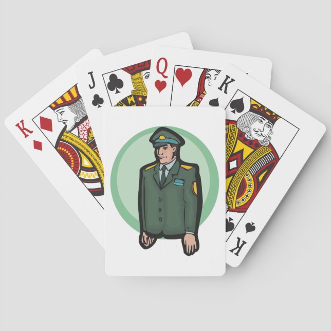Military Person Playing Cards (Back)