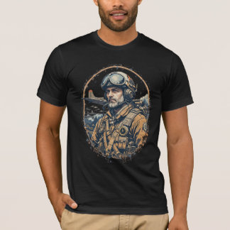military pilot artwork shirt