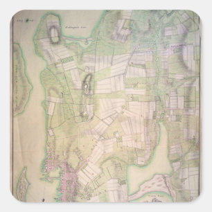 Military plan of Newport, 1777 Square Sticker