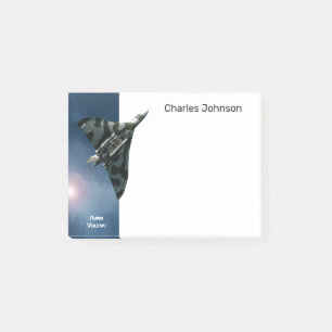 Military plane, Avro Vulcan, your name Post-it Notes