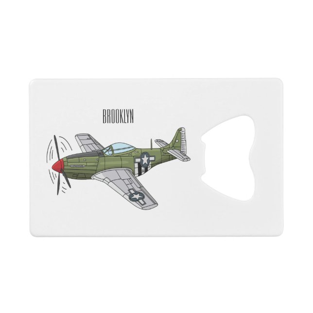Military plane cartoon illustration (Front (Horizontal))