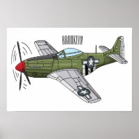 Military plane cartoon illustration