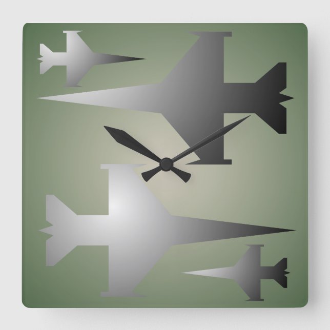 Military Planes Wall Clock (Front)