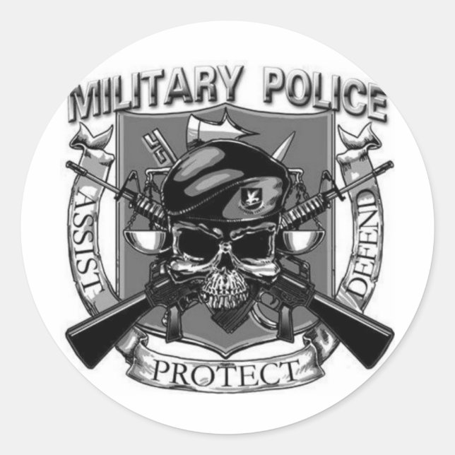 Military Police Classic Round Sticker (Front)