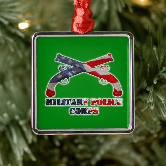 Military Police Corps Christmas  Metal Tree Decoration (Tree)