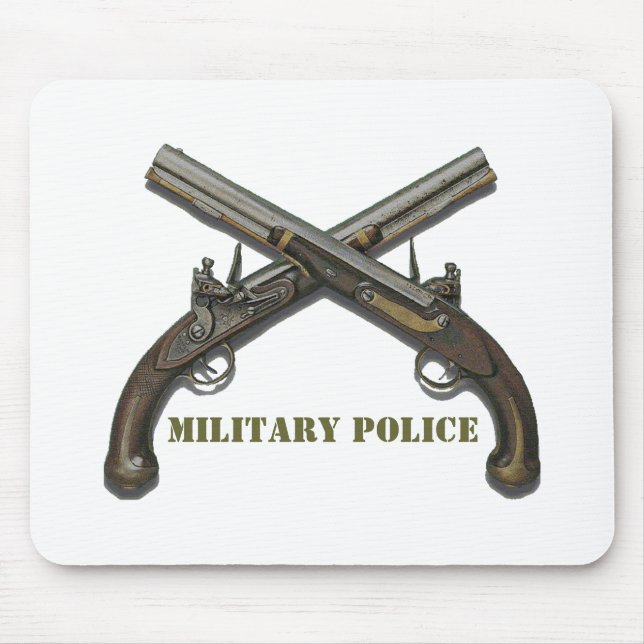 Military Police Crossed Pistols Mouse Mat (Front)