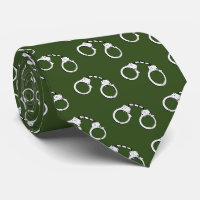 Military Police Officer Green Handcuff Patterned