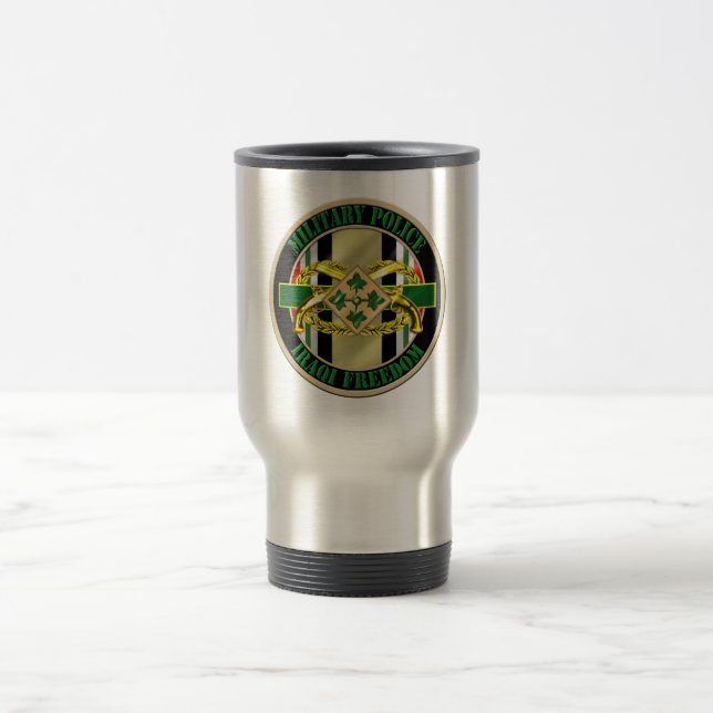 Military Police OIF 4th ID Travel Mug (Center)