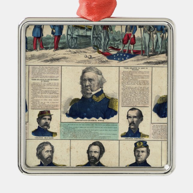 Military Portraits Metal Tree Decoration (Front)