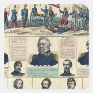 Military Portraits Square Sticker